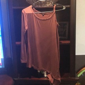 Asymmetrical brown shirt